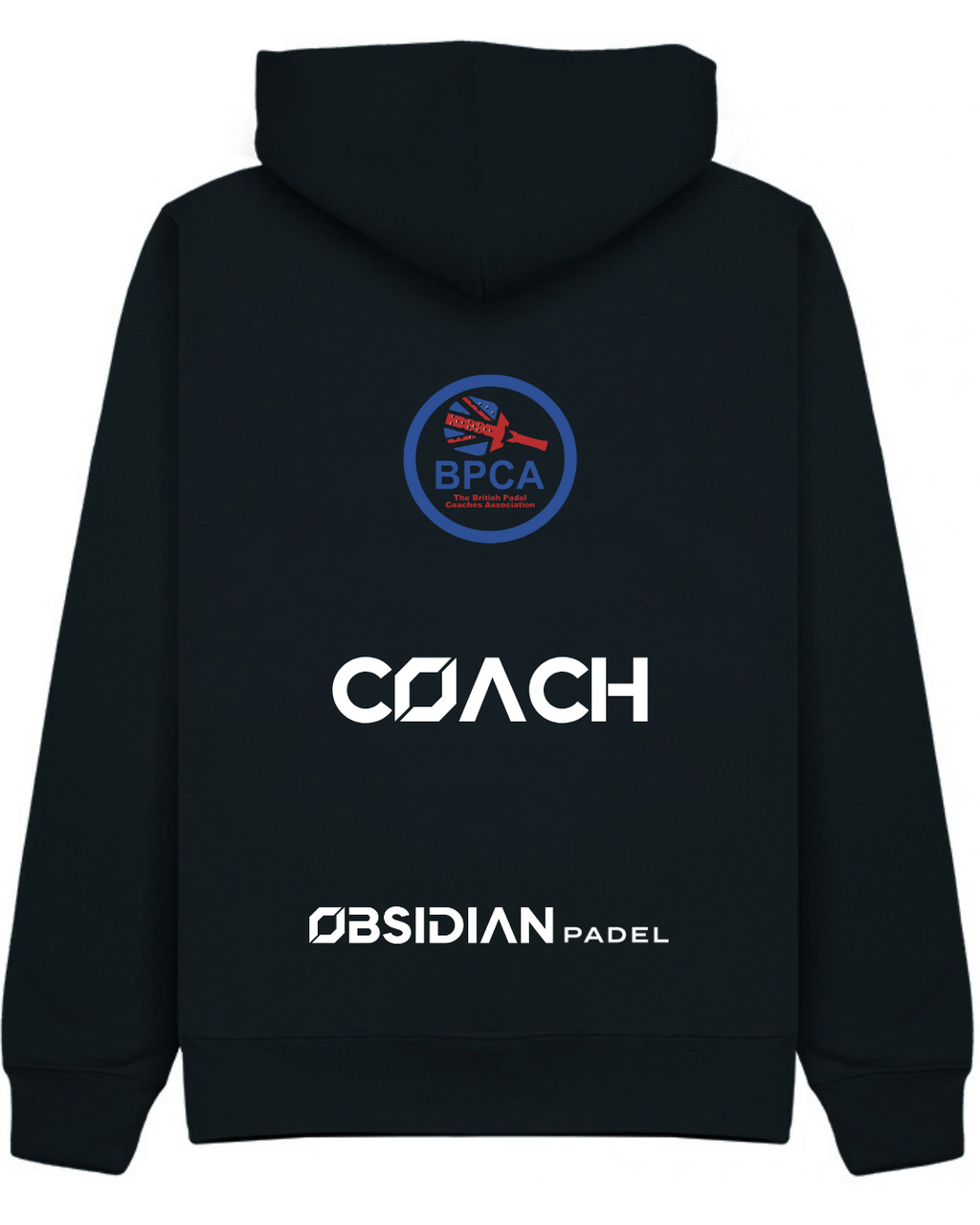 BPCA Club Zip Hoodie by Obsidian Padel in Navy with COACH rear print