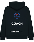 BPCA Club Zip Hoodie by Obsidian Padel in Navy with COACH rear print