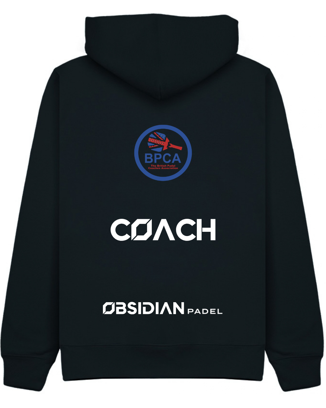 BPCA Club Zip Hoodie by Obsidian Padel in Navy with COACH rear print
