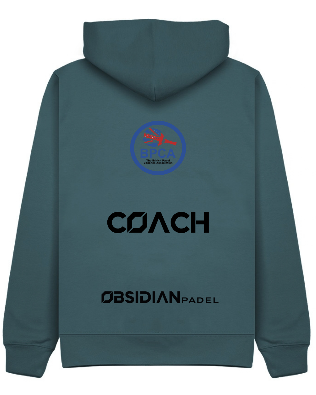 BPCA Club Hoodie by Obsidian Padel in Ocean Blue with COACH rear print