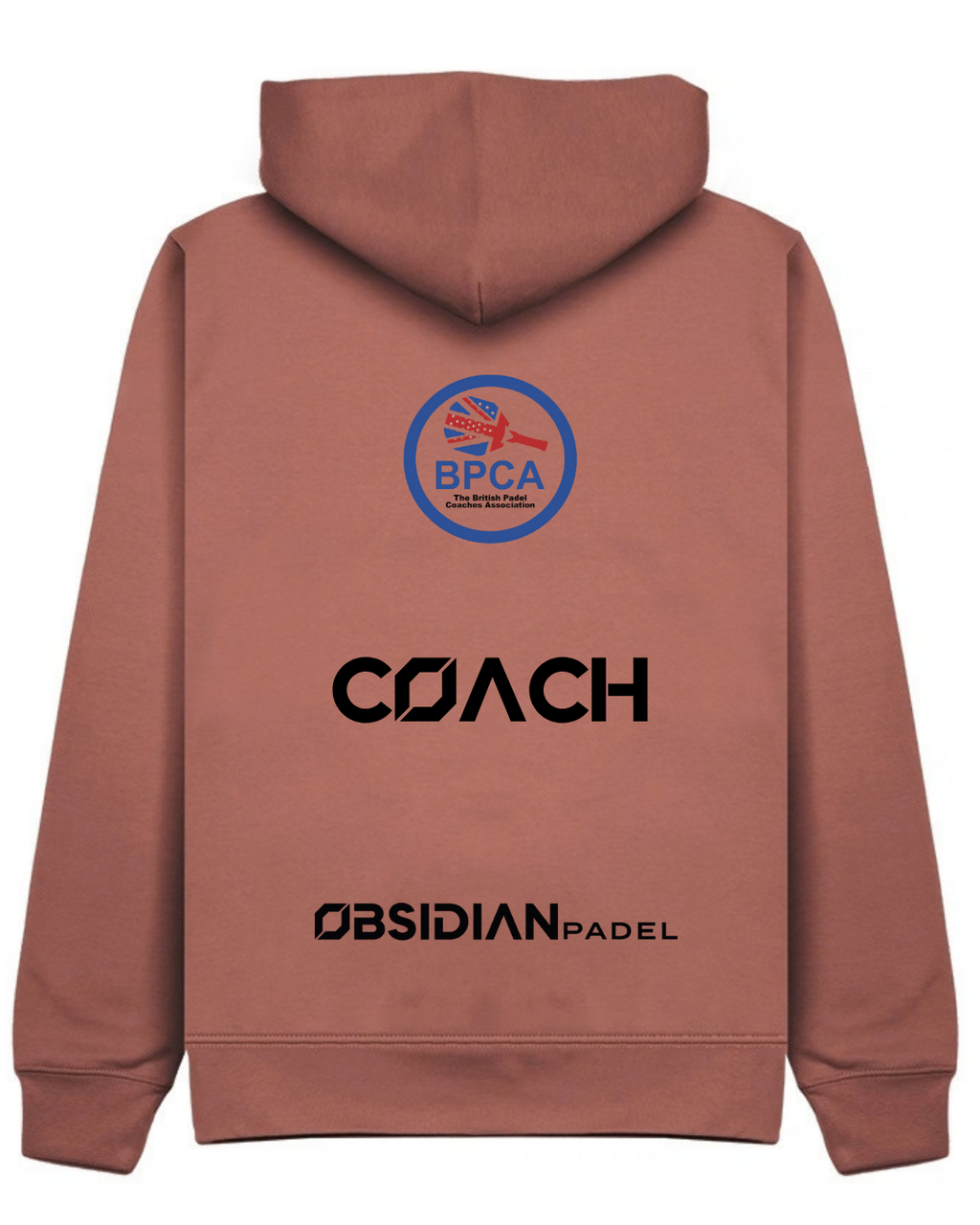 BPCA Club Hoodie by Obsidian Padel in Dusky Pink with COACH rear print
