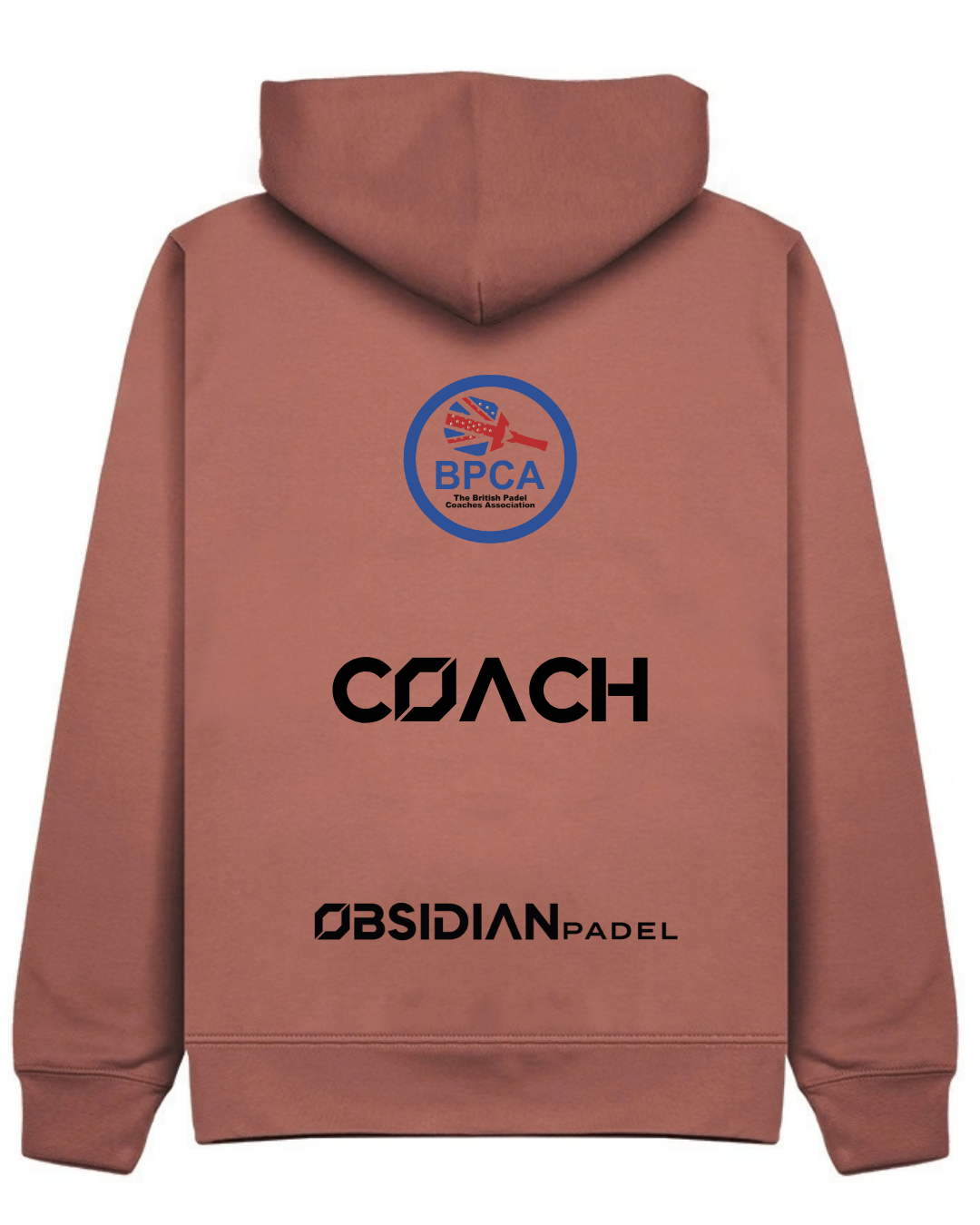 BPCA Club Hoodie by Obsidian Padel in Dusky Pink with COACH rear print