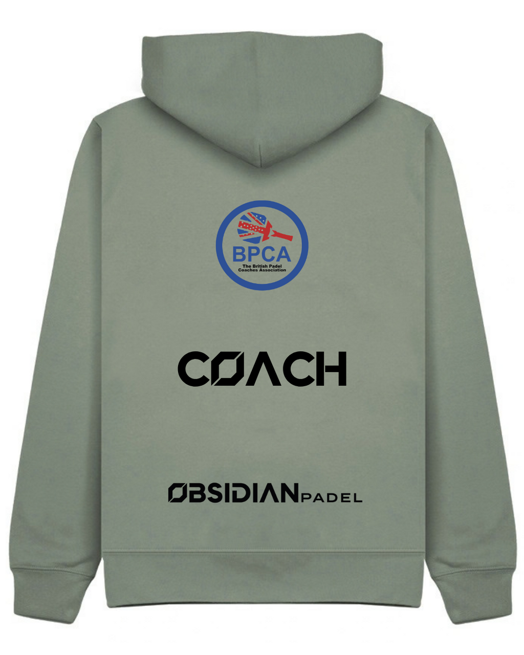 BPCA Club Hoodie by Obsidian Padel in Sage with COACH rear print