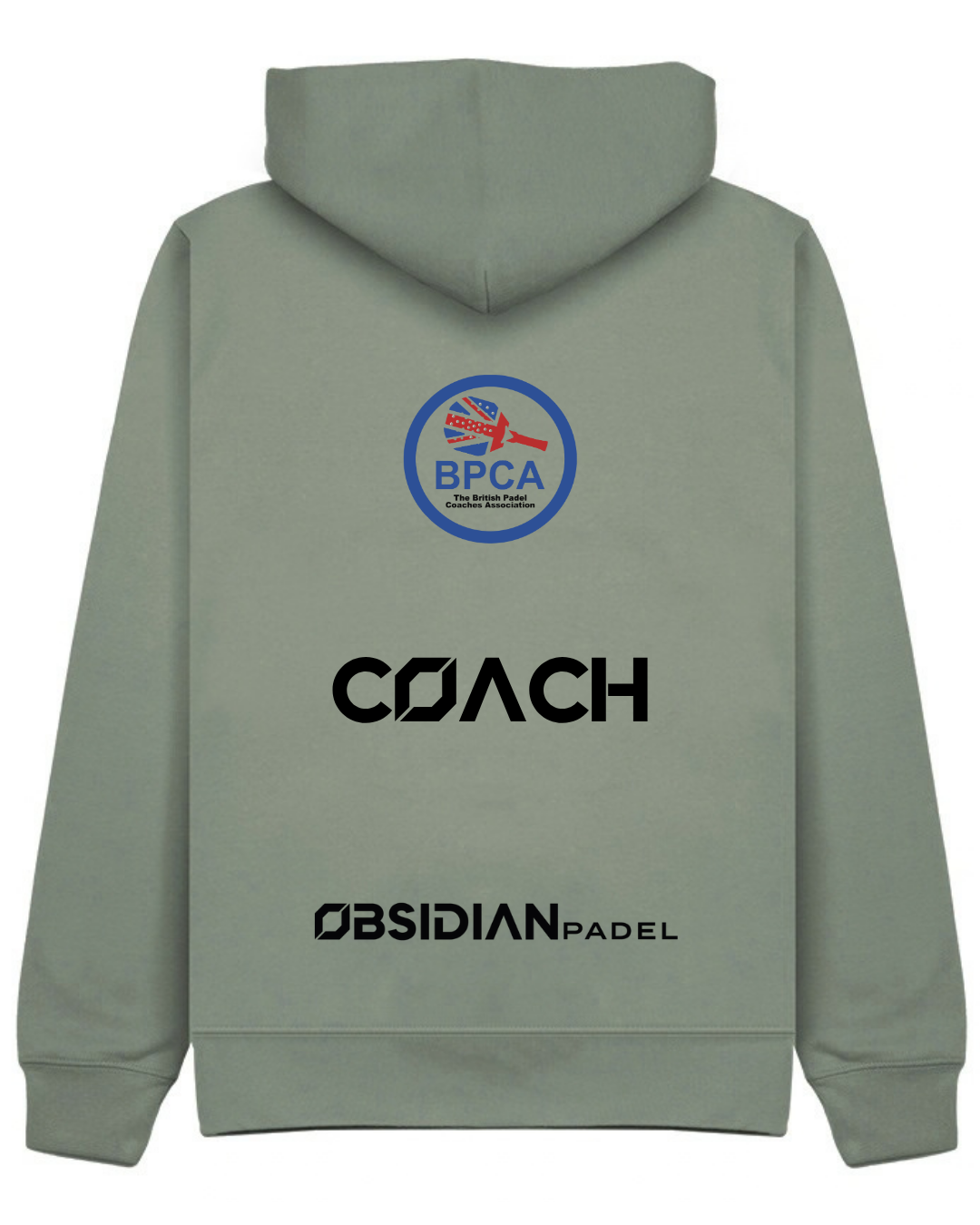 BPCA Club Hoodie by Obsidian Padel in Sage with COACH rear print