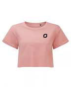Obsidian Women's Cropped Tee in Dusky Pink