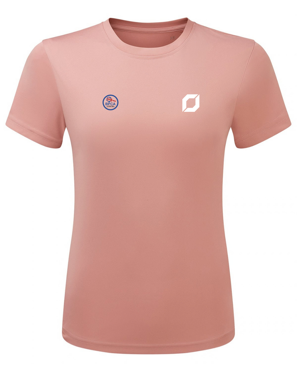 BPCA Women's Court Performance Tee by Obsidian Padel in Dusky Pink