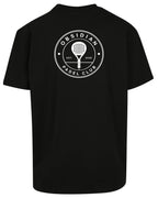 Roundel Oversized Tee in Black with white print, back