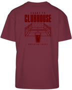 Court to Clubhouse Oversized Tee in Cherry with cherry print, back
