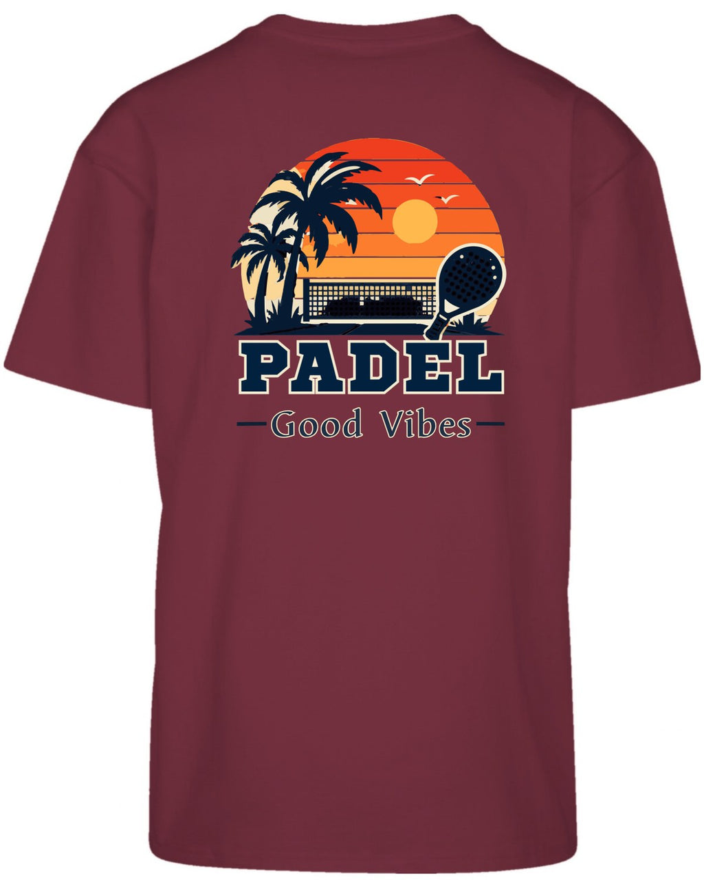 Good Vibes Oversized Tee in Cherry, back