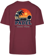 Good Vibes Oversized Tee in Cherry, back