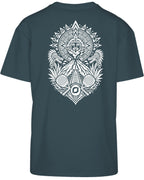 Aztec Oversized Tee in Green with white print, back