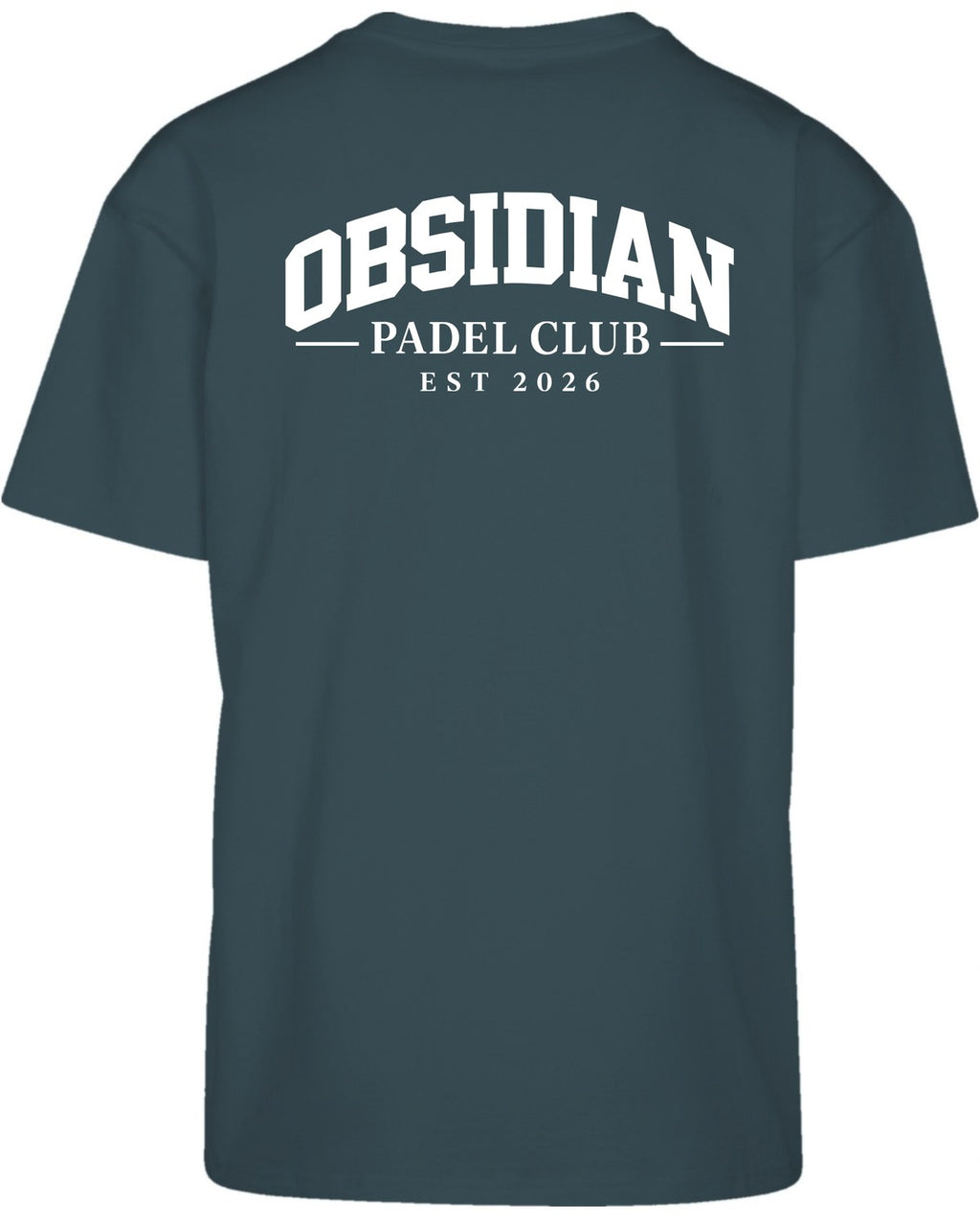 Varsity Oversized Tee in Green with white print, back