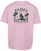 Padel & Pilates Oversized Tee in Pink, back
