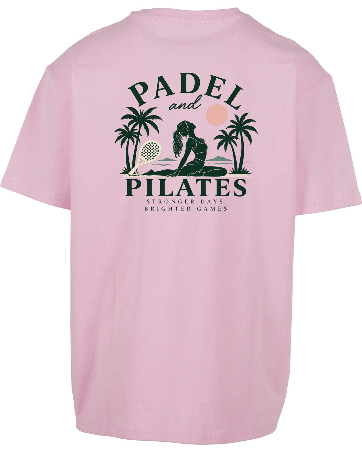 Padel & Pilates Oversized Tee in Pink, back