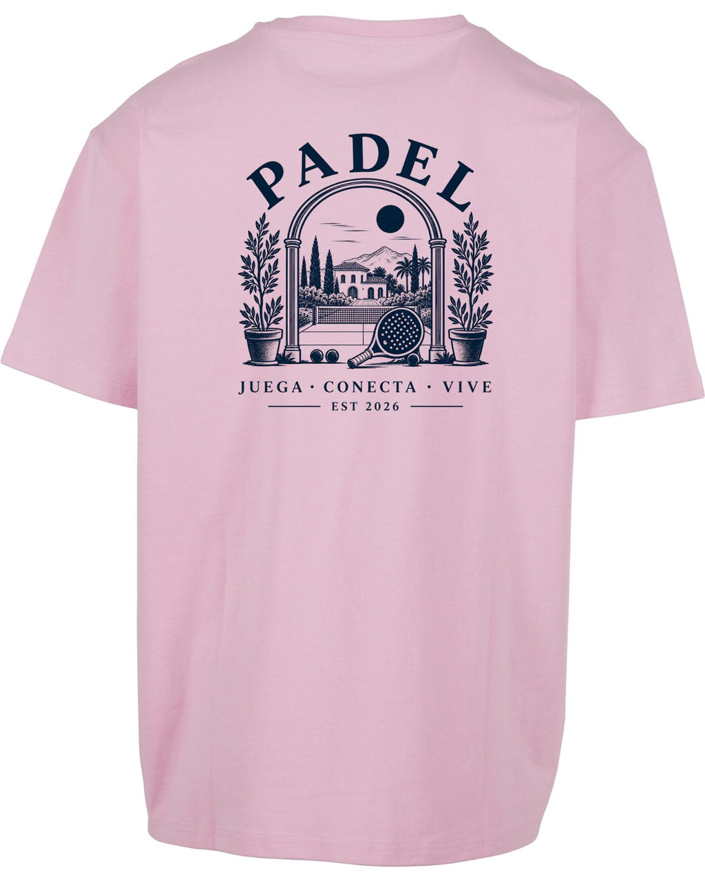 Villa Oversized Tee in Pink, back