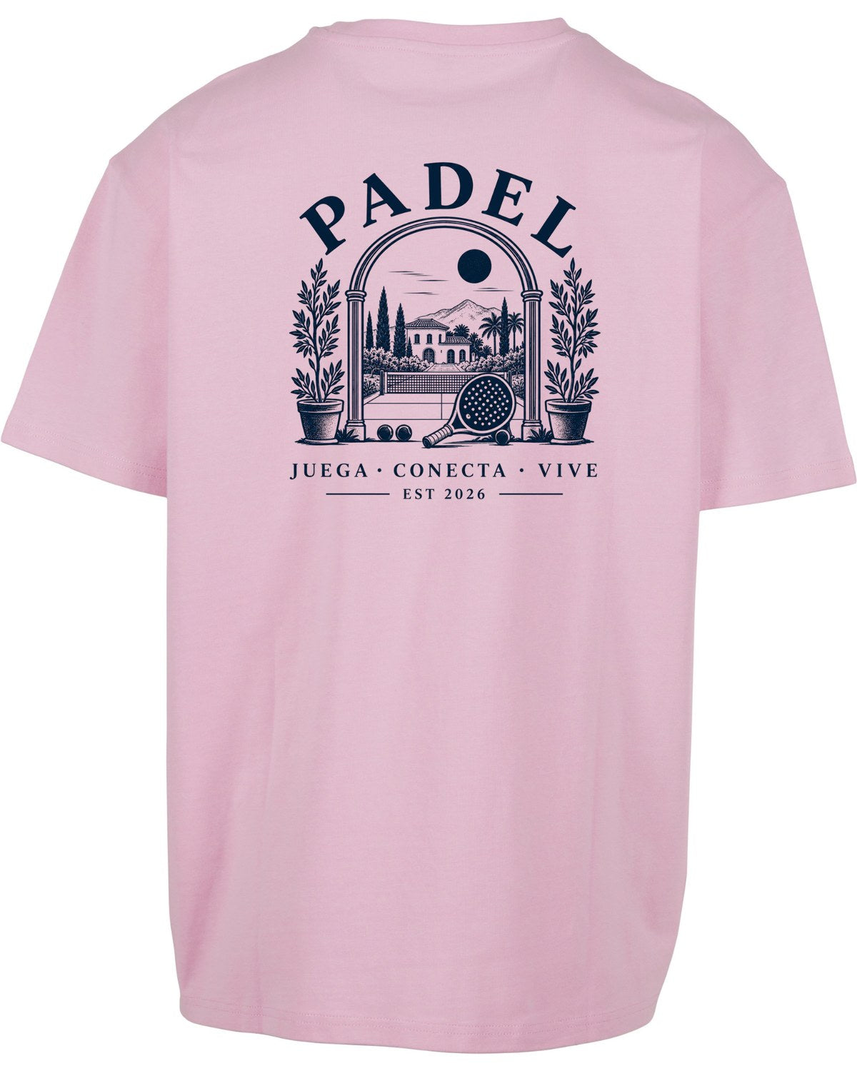 Villa Oversized Tee in Pink, back