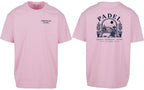 Villa Oversized Tee in Pink, front and back