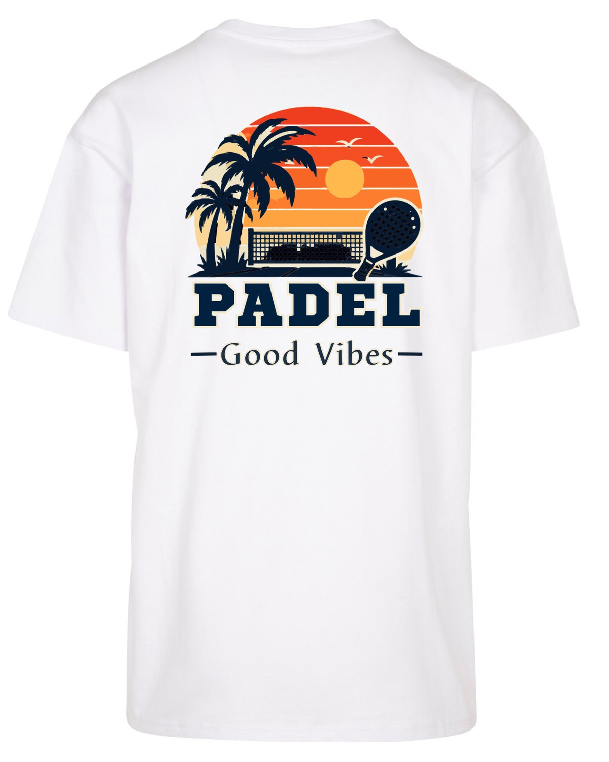 Good Vibes Oversized Tee in White, back