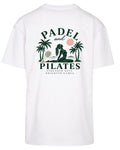 Padel & Pilates Oversized Tee in White, back
