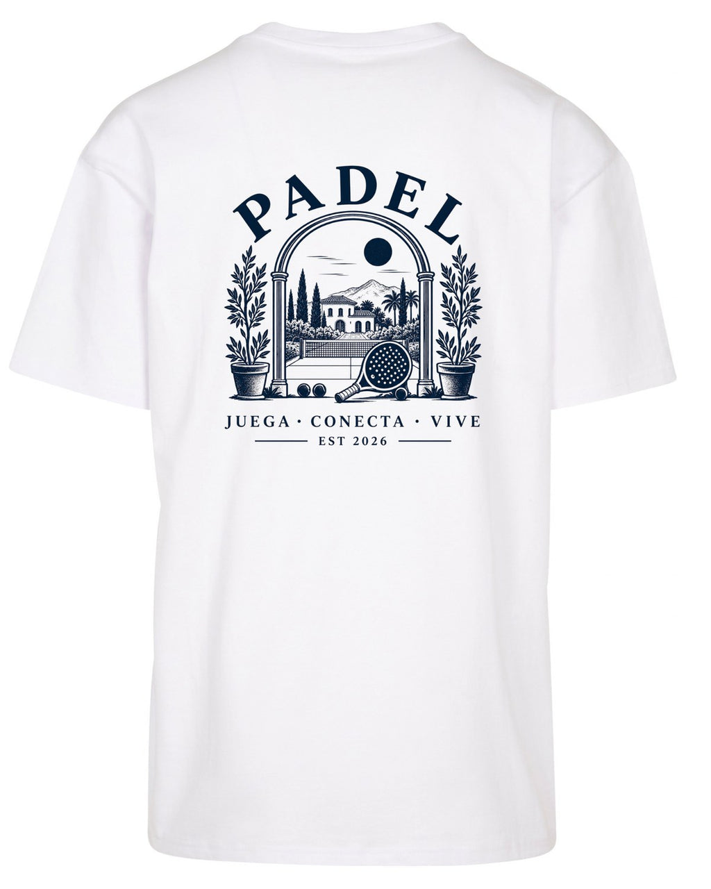 Villa Oversized Tee in White, back