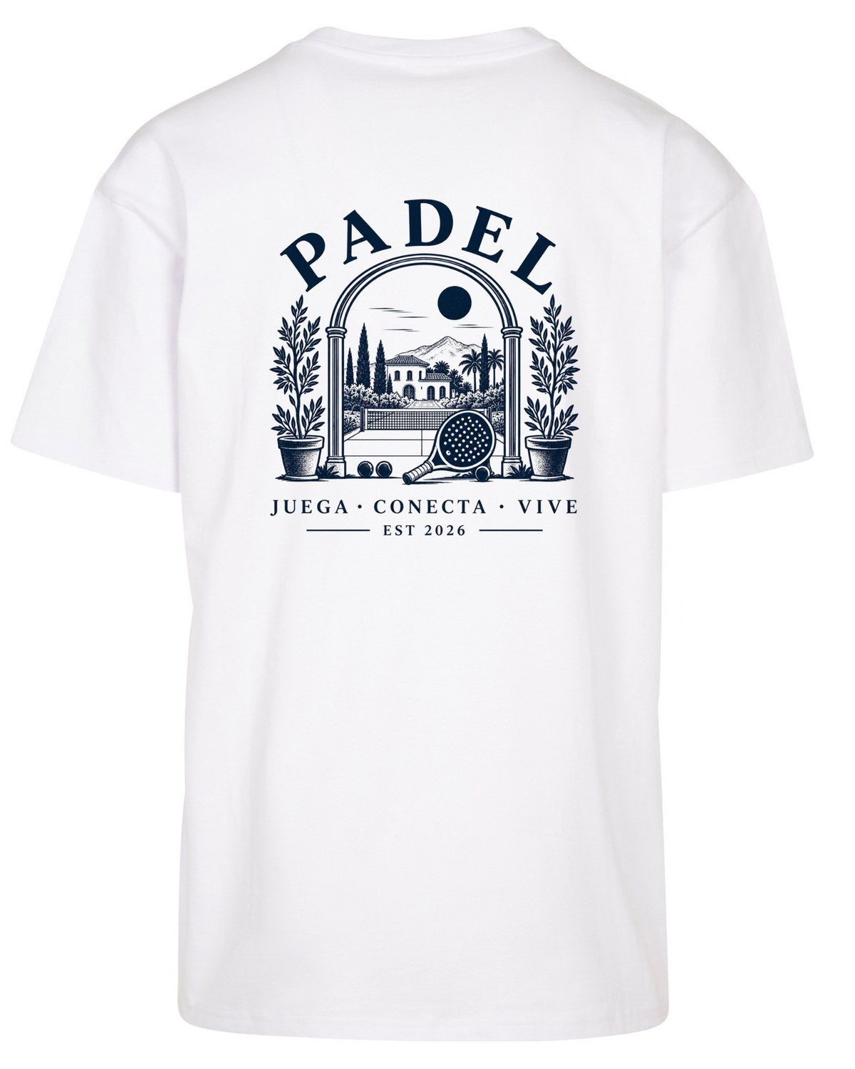 Villa Oversized Tee in White, back
