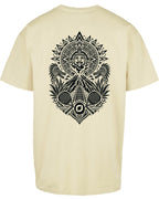 Aztec Oversized Tee in Yellow with black print, back