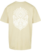 Aztec Oversized Tee in Yellow with white print, back