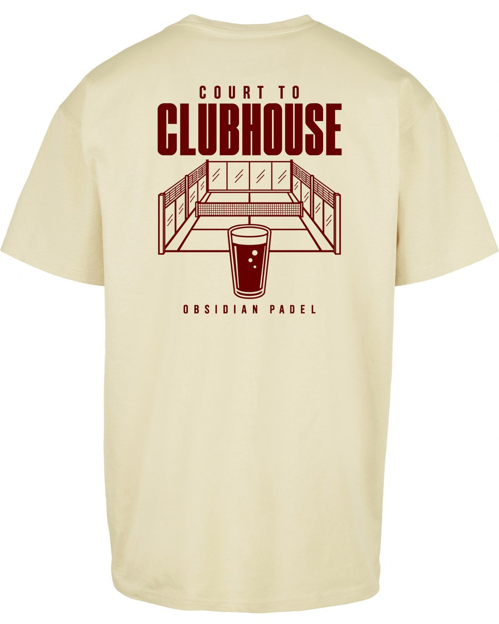 Court to Clubhouse Oversized Tee in Yellow with cherry print, back