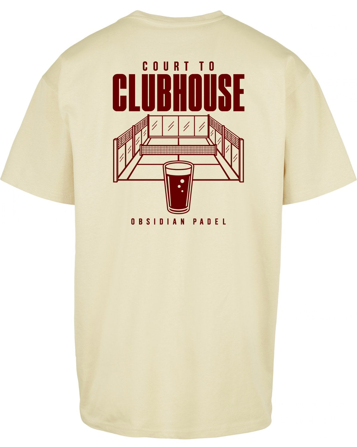 Court to Clubhouse Oversized Tee in Yellow with cherry print, back