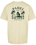 Padel & Pilates Oversized Tee in Yellow, back