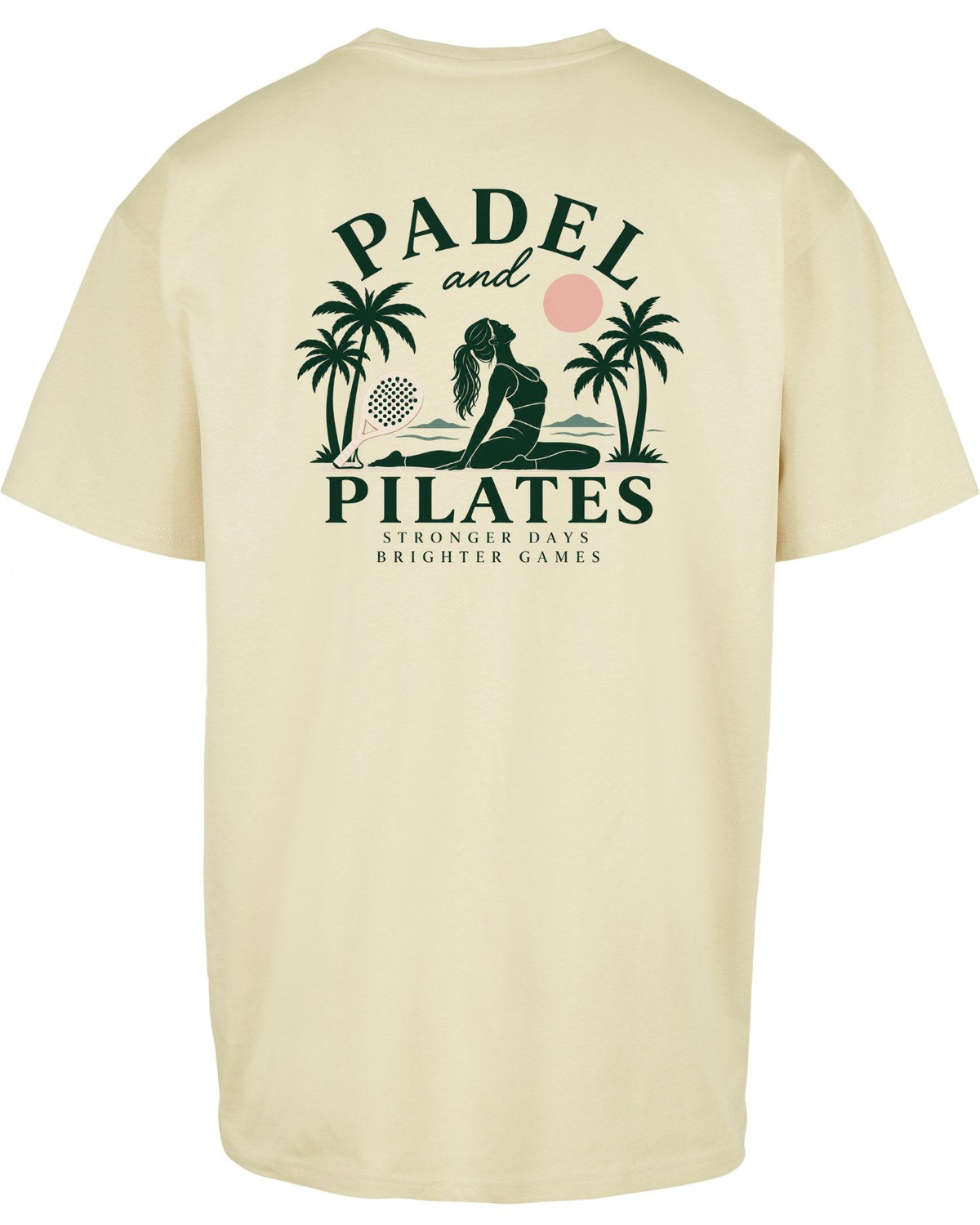 Padel & Pilates Oversized Tee in Yellow, back