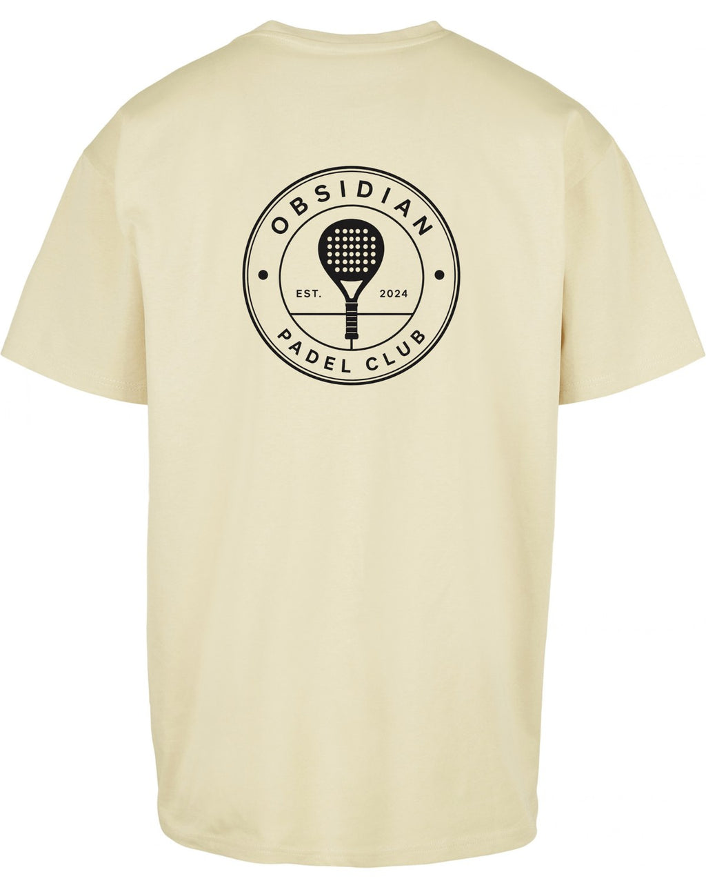 Roundel Oversized Tee in Yellow with black print, back