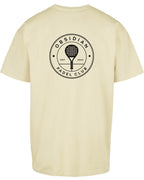 Roundel Oversized Tee in Yellow with black print, back