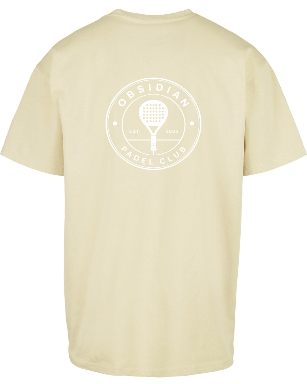 Roundel Oversized Tee in Yellow with white print, back