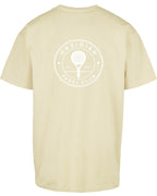 Roundel Oversized Tee in Yellow with white print, back