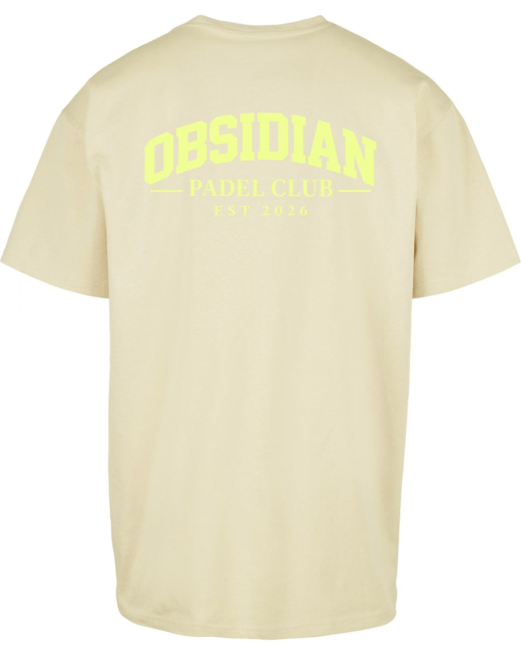 Varsity Oversized Tee in Yellow with light yellow print, back