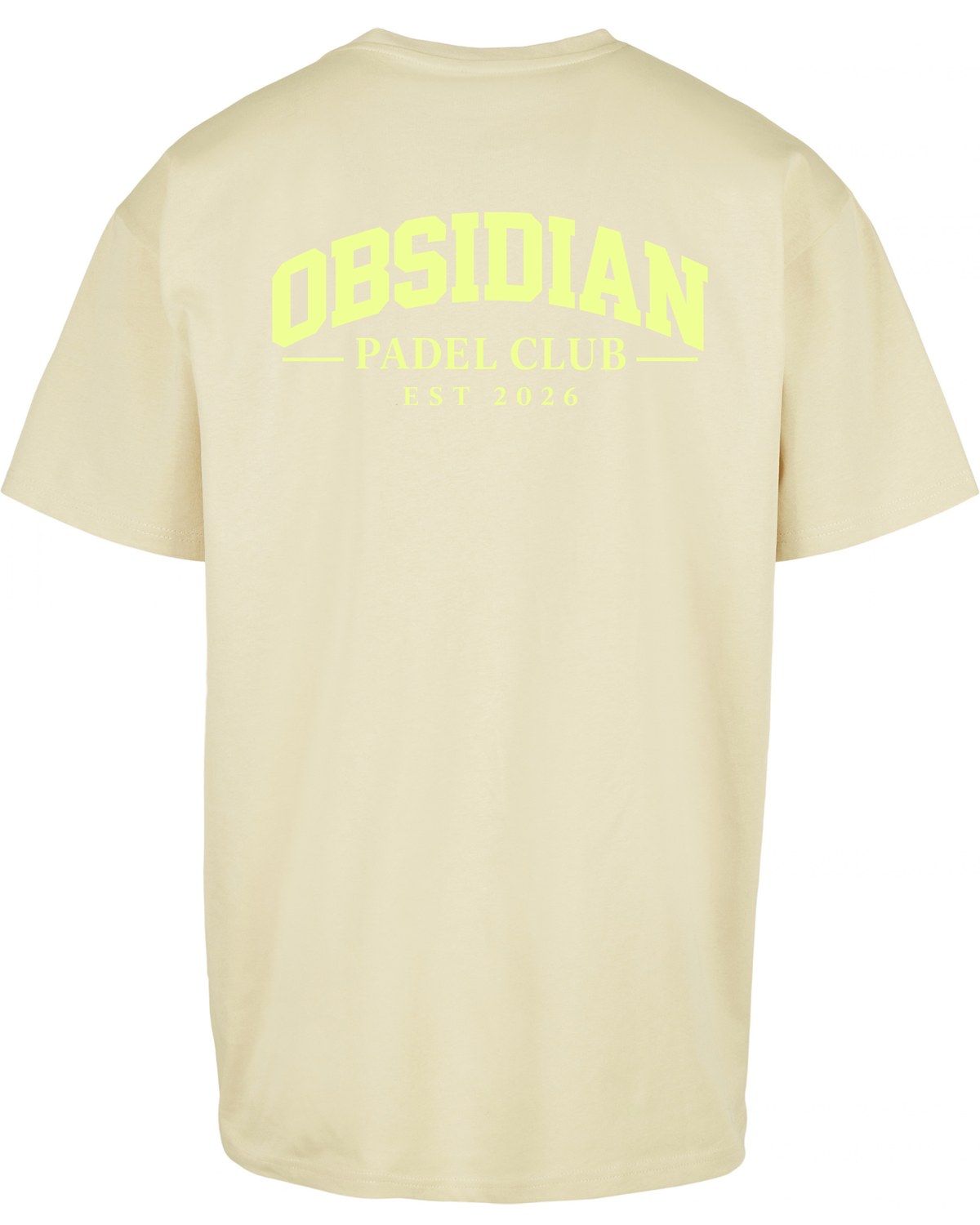 Varsity Oversized Tee in Yellow with light yellow print, back