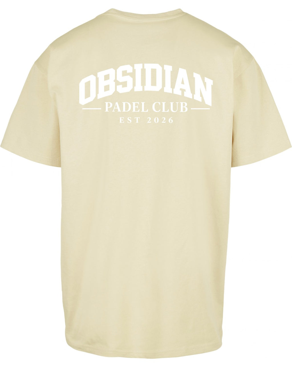 Varsity Oversized Tee in Yellow with white print, back