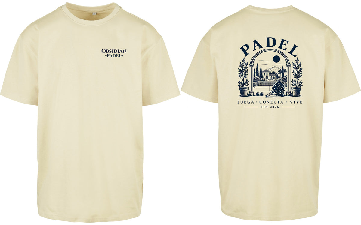 Villa Oversized Tee in Yellow, front and back