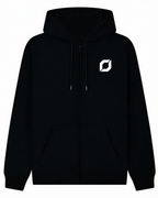 Obsidian Classic Zip Hoodie in Black, front