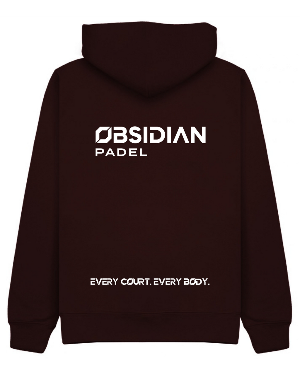 Obsidian Classic Zip Hoodie in Burgundy, back