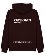 Obsidian Classic Zip Hoodie in Burgundy, back