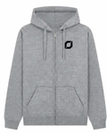 Obsidian Classic Zip Hoodie in Grey, front