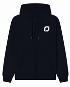 Obsidian Classic Zip Hoodie in Navy, front