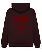 Court to Clubhouse Hoodie in Cherry with cherry print, back