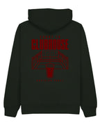 Court to Clubhouse Hoodie in Green with cherry print, back
