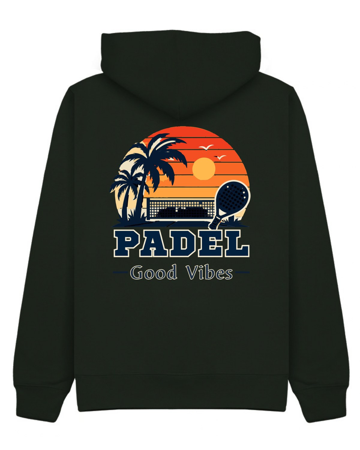 Good Vibes Hoodie in Green, back