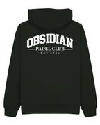 Varsity Hoodie in Green with white print, back