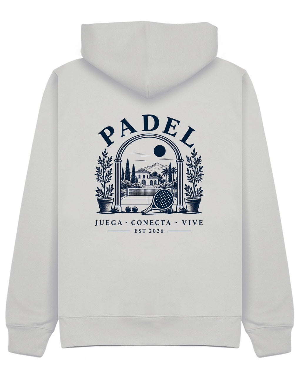Villa Hoodie in Grey, back