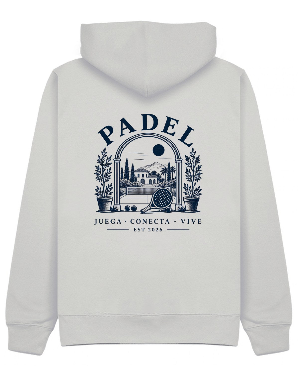Villa Hoodie in Grey, back